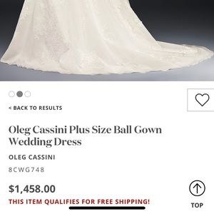Used Oleg Cassini wedding dress